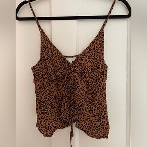 H&M Animal Print Tie Front Camisole